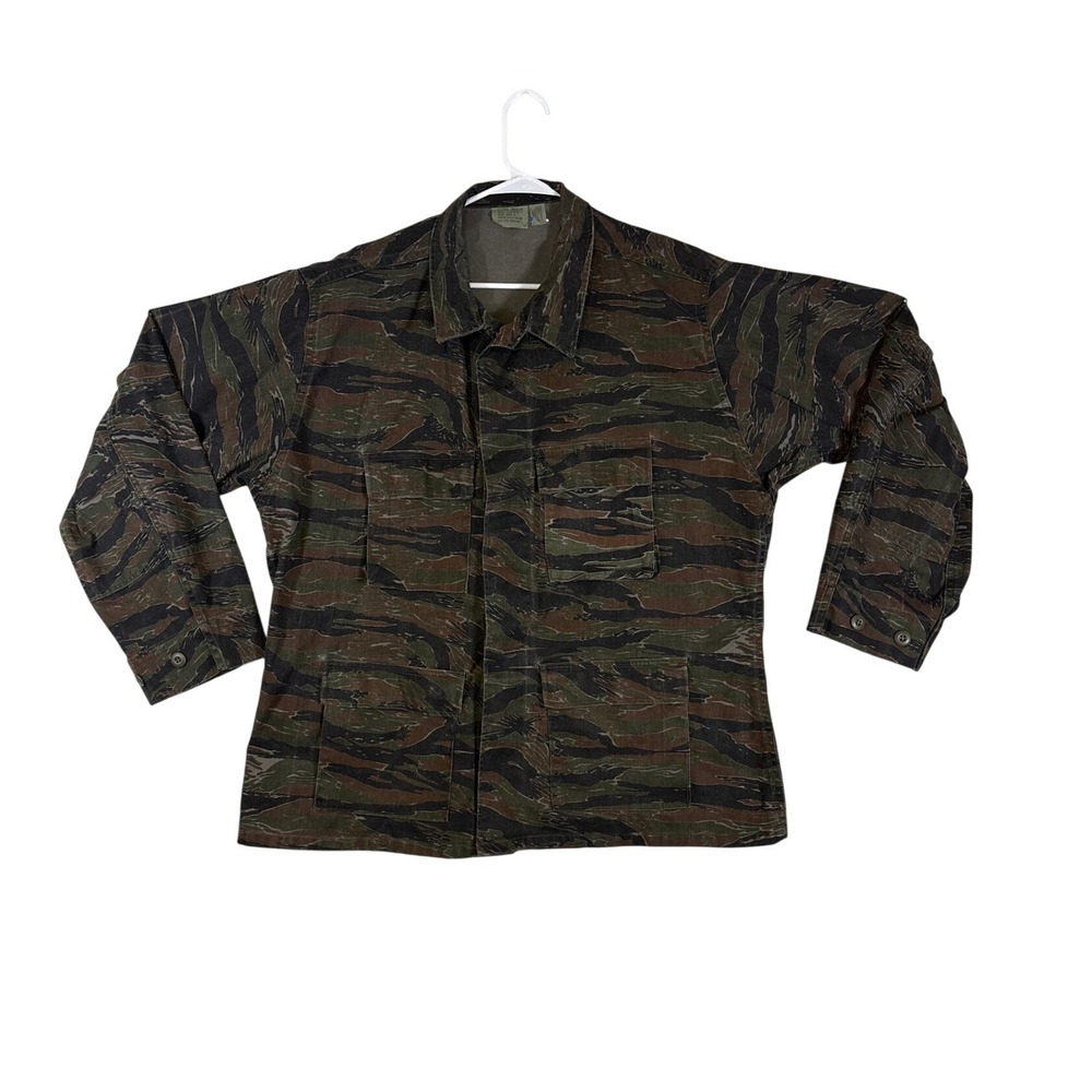 Propper International Tiger Stripe Camo Combat Coat Jacket XL Regular 90s Vtg